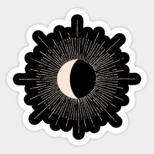 Abstract Moon burst Sticker